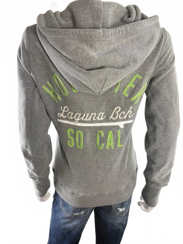 Hollister California Grey Hoodie Sweatshirt Medium - Image 3