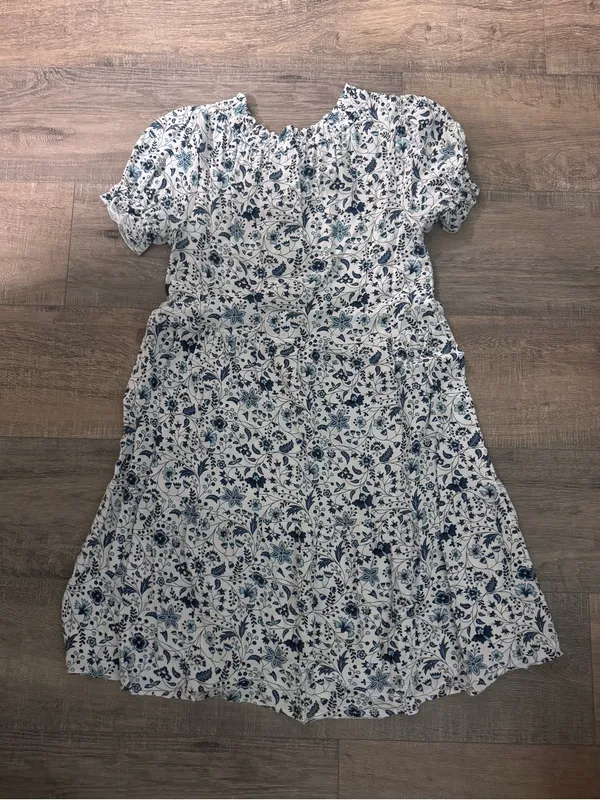 Margaux Riviera • Mini Dress • Blue White • Petite Small • Floral - Image 5