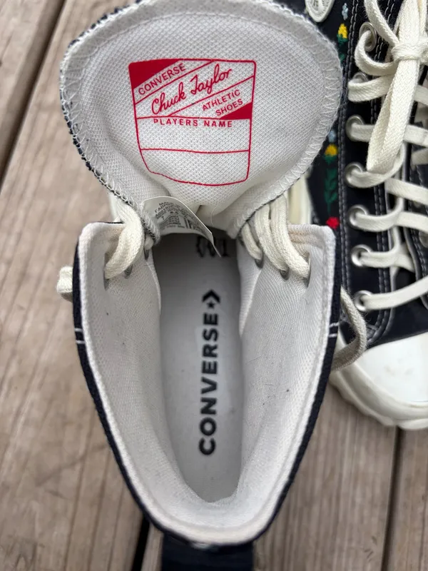 Converse Run Star Hike High Top Sneaker Black Embroidered - Image 8