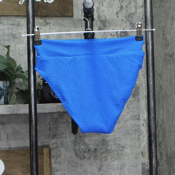 NEW Salt + Cove Banded High-Waist Swim Bikini Bottoms Cosmic Cobalt Blue S - Image 5