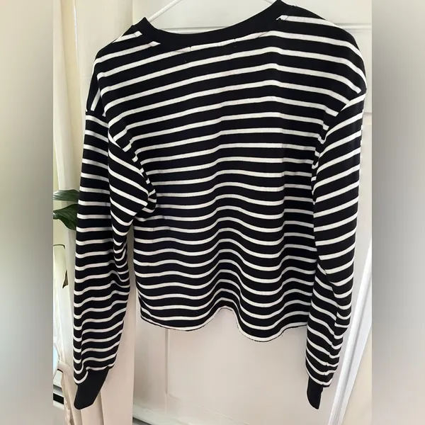Youth in Revolt Black White Striped Shirt Size M NEW - Image 2