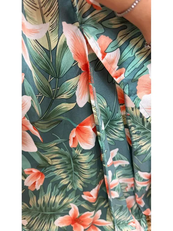 Size S C Tropical Floral Maxi Dress Size S - Image 4