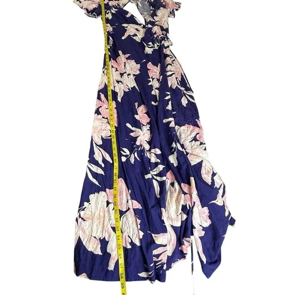 Lulus Azalea Regalia Navy Blue Floral Maxi Dress - Size S - Image 7