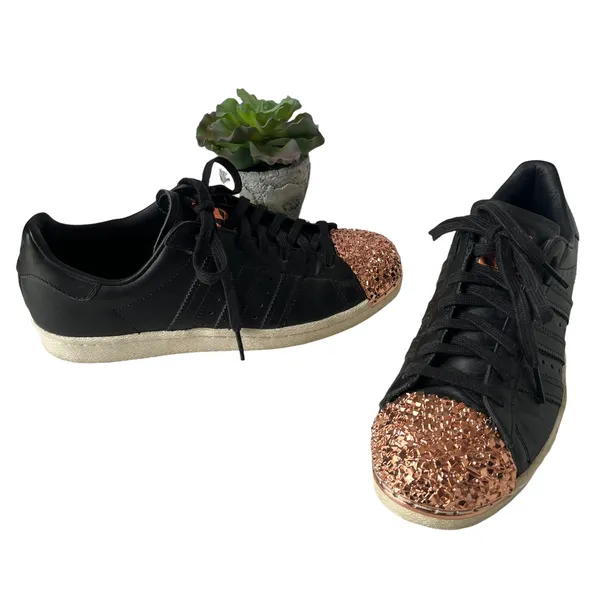 Adidas Superstar Y2K Womens 7.5 Shoes Sneakers Festival Glam Streetwear Black - Image 14
