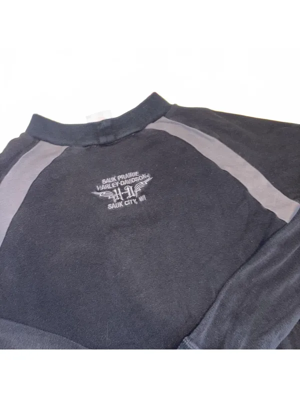 Harley-Davidson Womans XL Sauk City Wisconsin Black Long Sleeve Thick warm Layer - Image 4