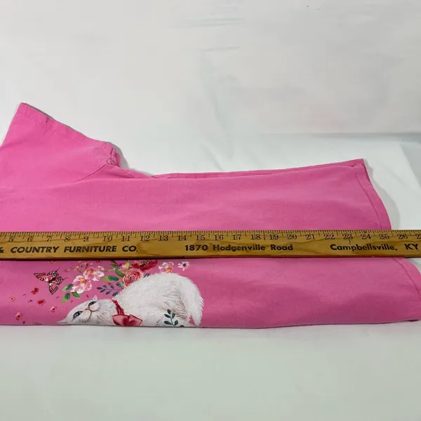 Azalea Sitting‎ Kitty Women Printed Tee Short Sleeve Causal Cotton Pink L - Image 6