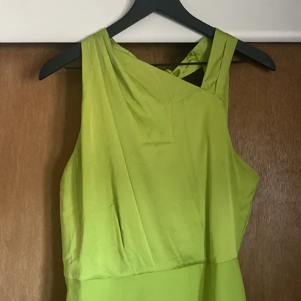 Donna Karan New York black label asymmetrical silky cocktail dress, size 8 - Image 5