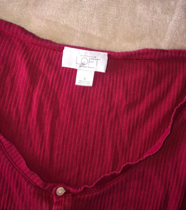 Ann Taylor Loft Henley Long Sleeve Top - Image 2
