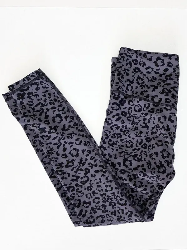 Athleta Leopard Elation Ultra High Rise Tight - Gray Black - Size Small - Image 2
