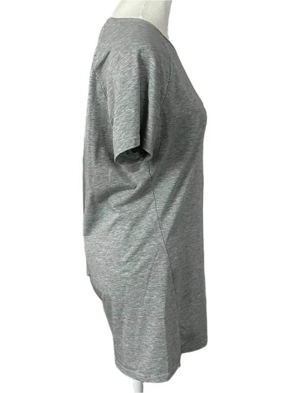 Gymshark Vital Seamless Athletic Short Sleeve Logo T-Shirt Gray Medium - Image 3