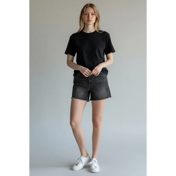 Levis Womens Shorts Black Size 30 Mid Length Zip Fly Stretch Fabric 29 Inseam - Image 7