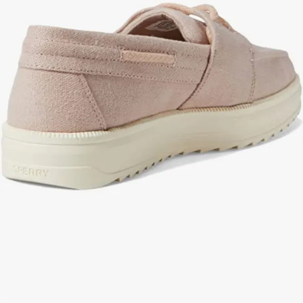 Sperry Women's Cruise Plushstep Slubby Linen Boat Sneaker Pink / Rose Dust Sz 7 - Image 4