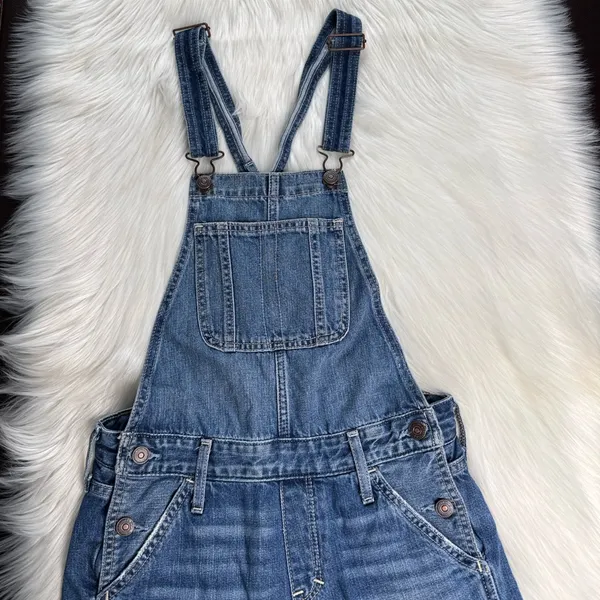 Abercrombie Blue Denim Short Overalls - Image 3