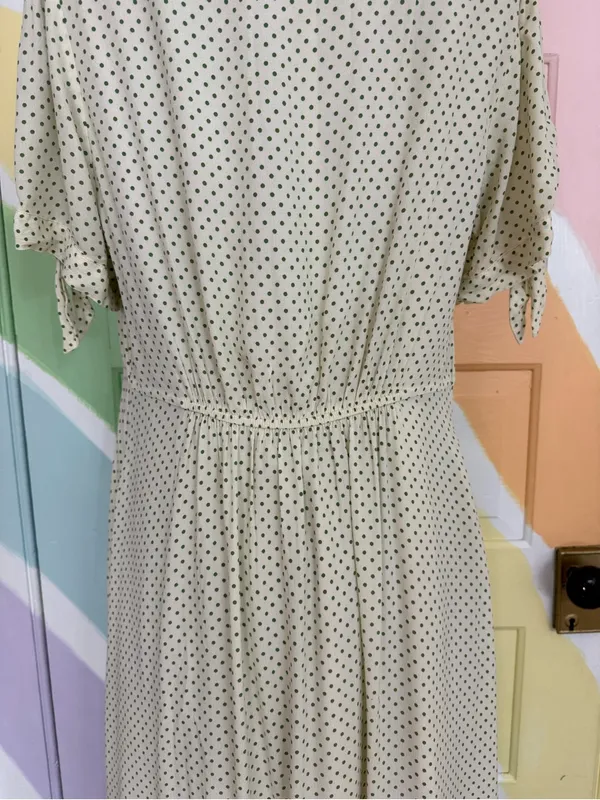 The Nines by HATCH Green Polka Dot Button Front Maternity Dress Sz L 🧡🍄 - Image 6