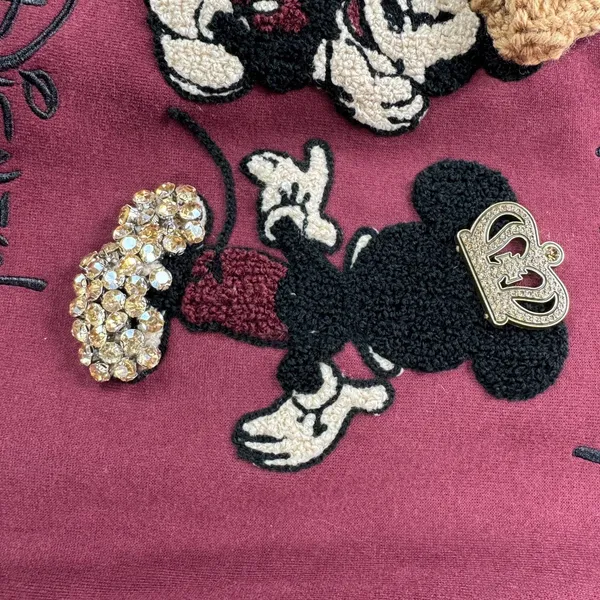NWOT Alaski Embellished Mickey Mouse Sweatshirt Top One Size Disney - Image 4