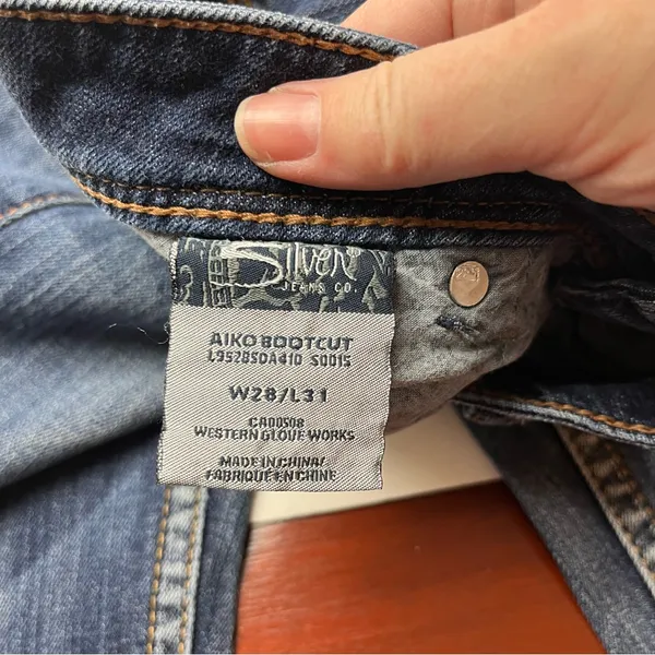 Silver Jeans‎ Co. Aiko Bootcut Size 28 Waist Womens Blue Denim Jeans *FLAWED - Image 3