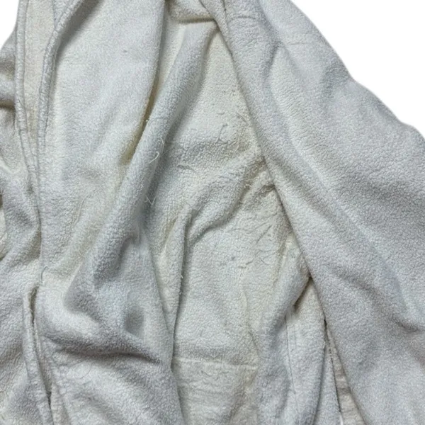Unisex Plush Necessities Terry Cloth Full Length Robe One Size Cream Off White - Image 3