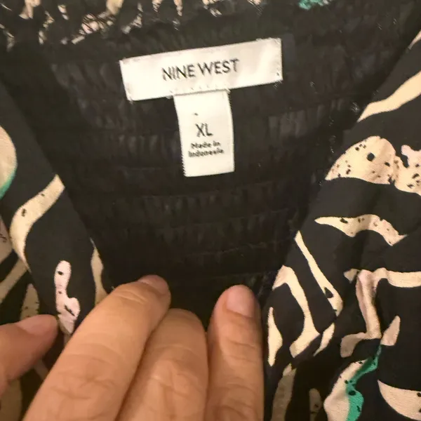 Nine West Black and White Animal Print Mini Dress - Image 5