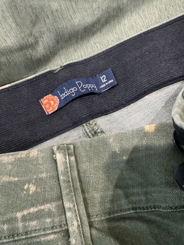 Indigo Poppy green & khaki jeans - Image 2