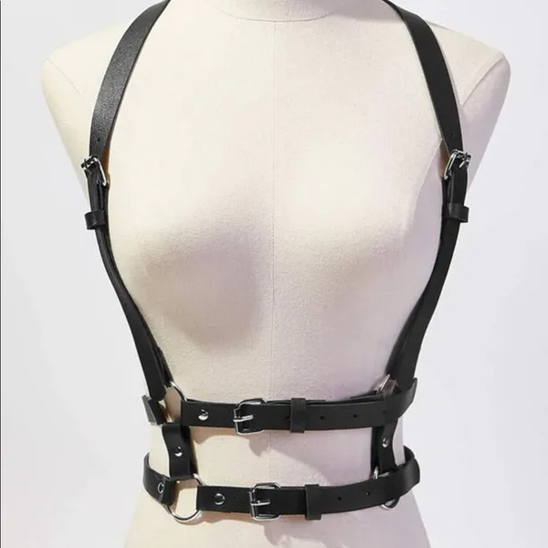 Harness Black Underbust Suspender Double Belt New - Image 4