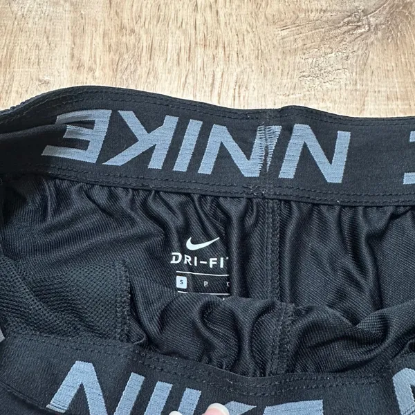 Nike | Woman's Black Dri-FIT Athletic Running Shorts Small Drawstring Pockets, S - Image 4
