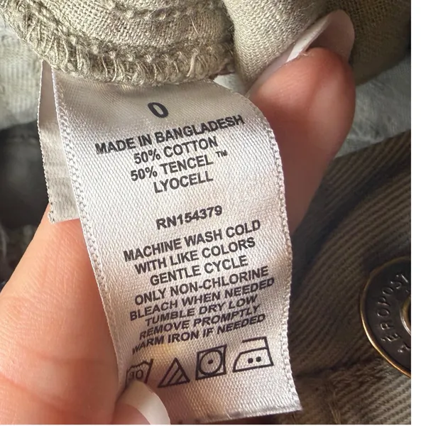 Aeropostale‎ Womens Low Rise Flare Pants Olive Green Cotton Tencel Sz 0 Y2K Boho - Image 9