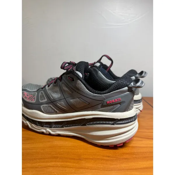 Hoka One One Stinson 3 ATR Shoes Womens 7.5 Gray Running Athletic Sneakers - Image 2