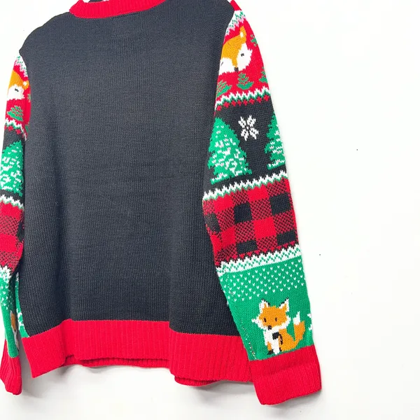 Urban Heritage Foxy Ugly Christmas Chunky Sweater Womens XL Holiday Party Event - Image 10