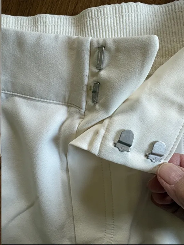 NWT CALIA Crepe Wide Leg High Rise Pants Ivory Size Medium Retail $88.00 - Image 5