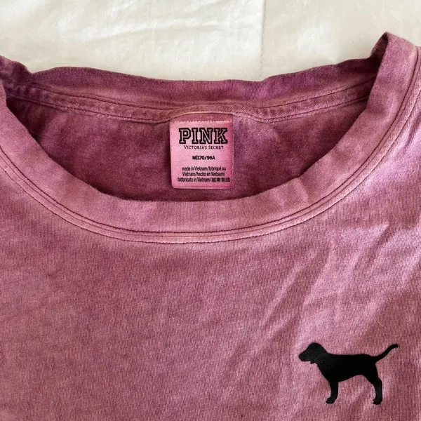 PINK Victoria's Secret Mauve Cropped Long Sleeve Tee - Image 3
