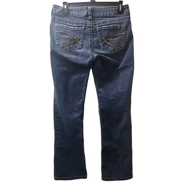 Silver Jeans Womens Size 29 Suki Surplus Low Bootcut‎ Jean Dark Blue - Image 9