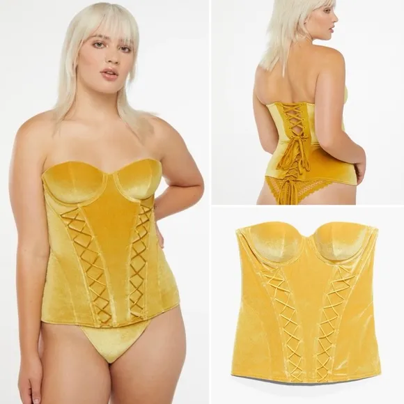 Savage x Fenty Velvet Vixen Corset in Honeycomb - S - Image 2