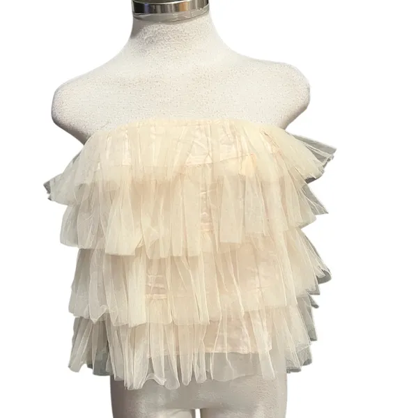 Anthropologie Sunday In Brooklyn Strapless Layered Tulle Top Size Small NWT - Image 6
