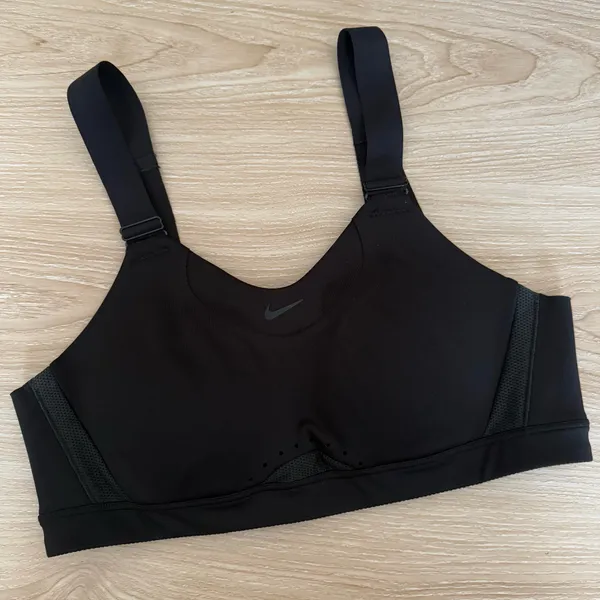 Nike Small Alpha High-Support Sports Bra Black Adjustable Padded Active Gym - Image 2