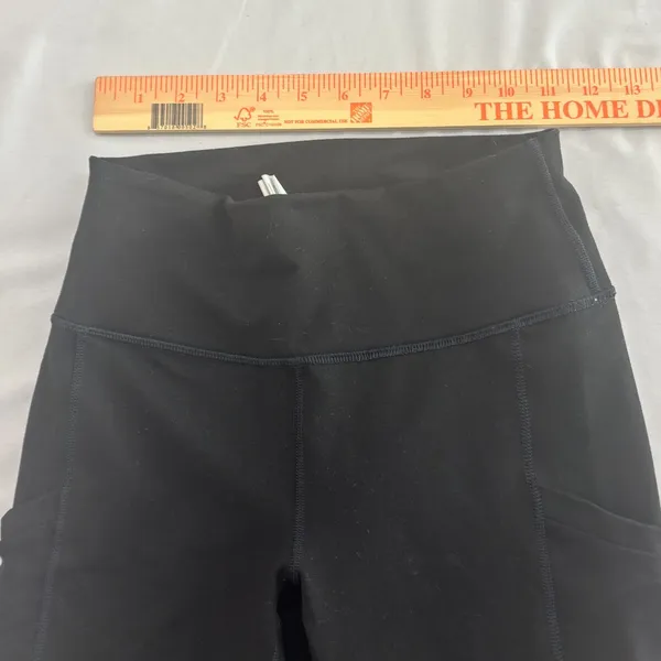 Fabletics PowerHold High Waisted Pocket Leggings Black Compression 7/8 Length S - Image 4