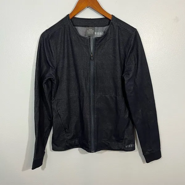 NOBULL Women's Twill Zip Up Jacket‎ Deep Midnight - Image 2