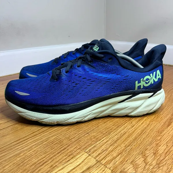 Hoka One One Clifton 8 Blue/Navy 1119393 DBOS Size 12M D NO BOX - Image 7