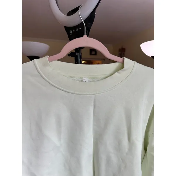 Lululemon Perfectly Oversized Crew Sweater Size 6 Workout Comfortable Neon Green - Image 7