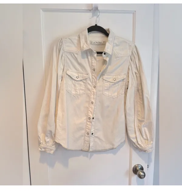Free People With Live White Denim Buttondown - Image 3