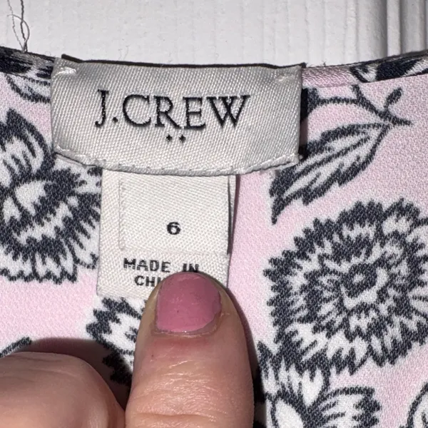 J. Crew Pink and Black Floral Midi Dress - Image 8