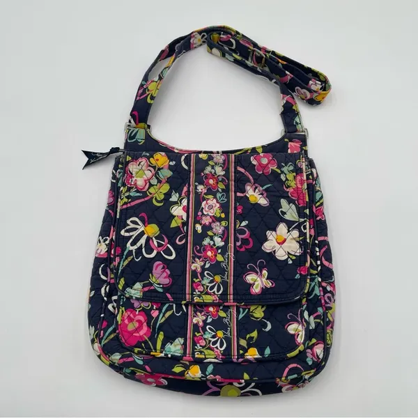 Vera Bradley “Floral Ribbons” Crossbody Hipster Bag Purse Quilted Retired - Image 5