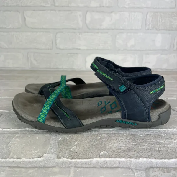Merrell Terran Cross II Sandals Womens 8 Navy Blue Marine Strappy Casual Travel - Image 6