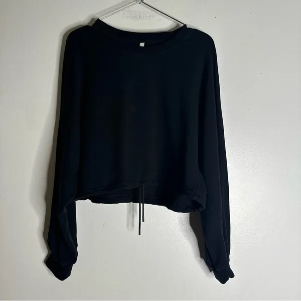 the group‎ babaton Large Black Cropped Oversized LS Leisure Sweatshirt CP - Image 2