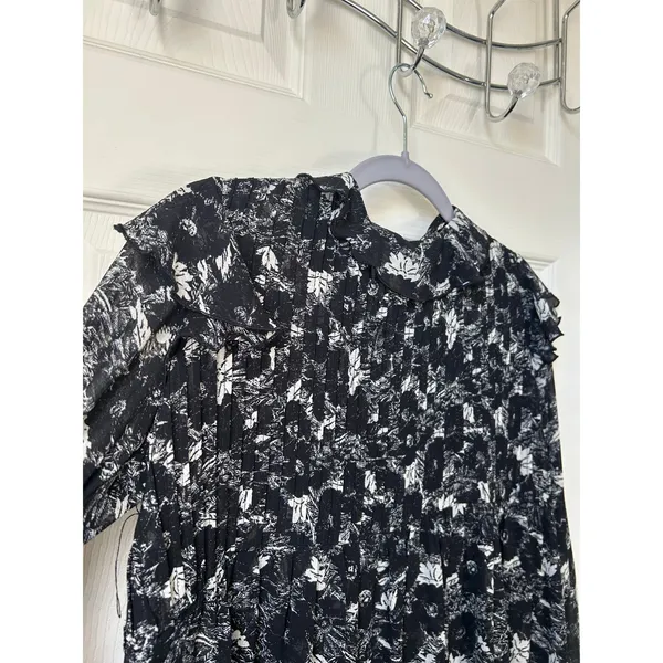 Free People These Dreams Ruffled Floral Long Sleeve Mini Dress - XS - Image 3