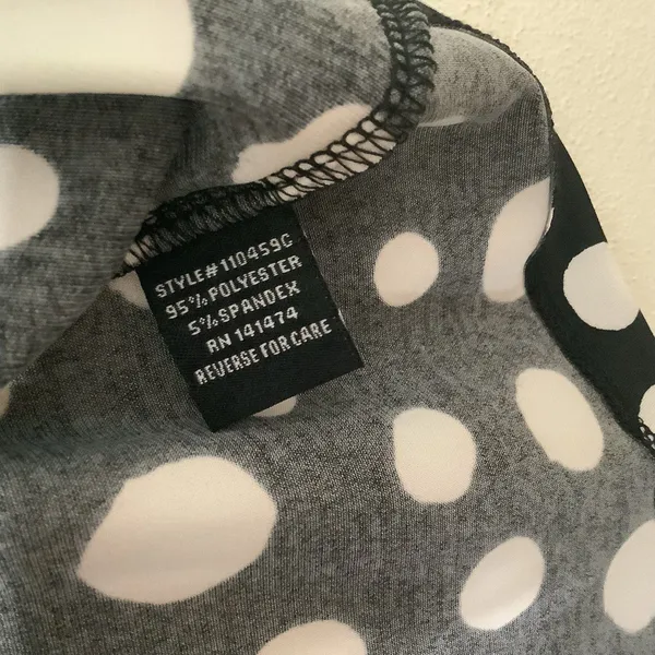 Vintage Y2K Polka Dot Retro Preppy‎ Twee Stretch Bow Detail Blouse Small Casual - Image 4