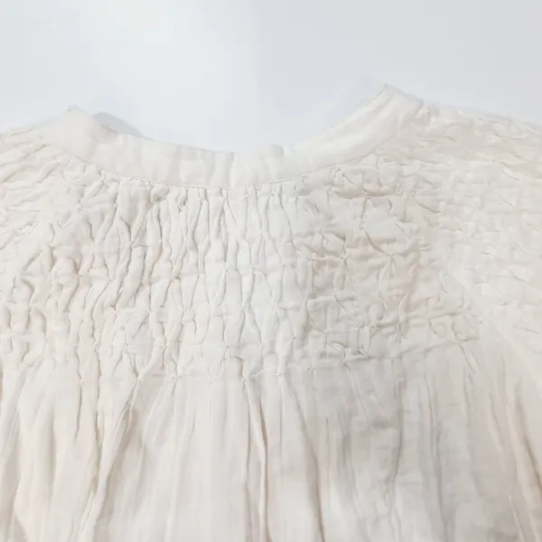 Free People Secret Falls Smocked Top in Ivory - Image 8