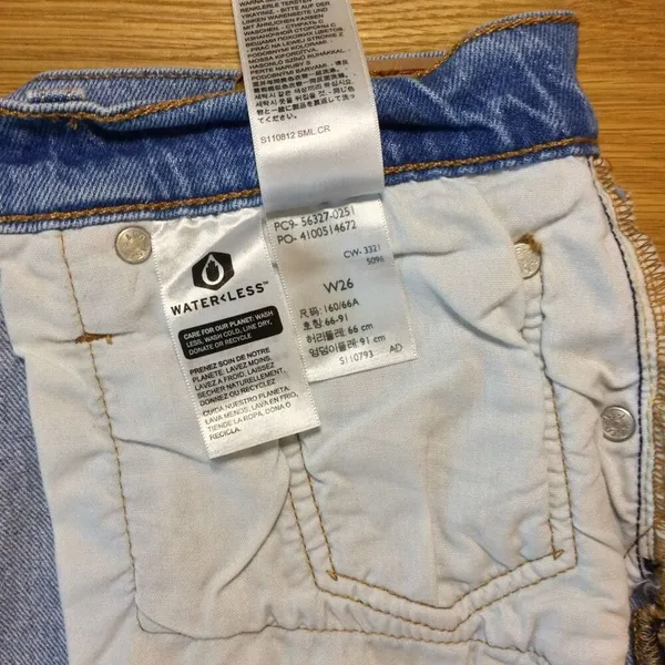Levi’s 501 Jean shorts 26 button-fly medium wash distressed - Image 10