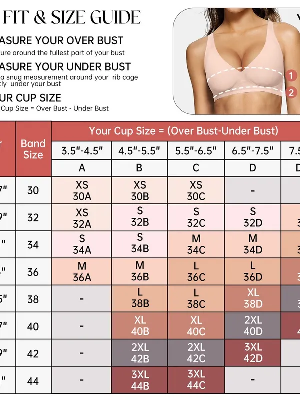 NEW VertVie Wireless Jelly Bra Seamless Push-Up T-Shirt Bra Size Light Tan NWT - Image 11
