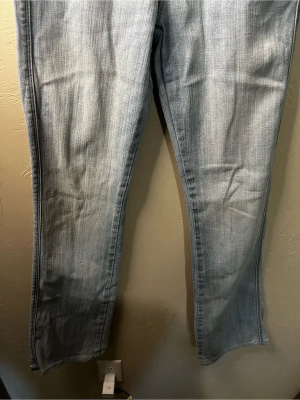 7 For All Mankind Kimmie Bootcut Light Wash Stretch Cowgirl Western Denim Jeans - Image 4