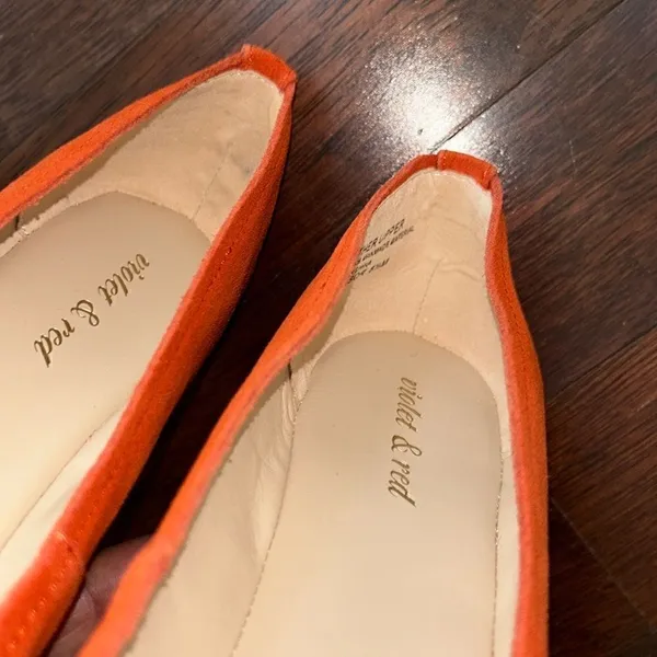Violet and Red Orange Slip on Flat Shoe(Size 8.5M) Orange - Image 7